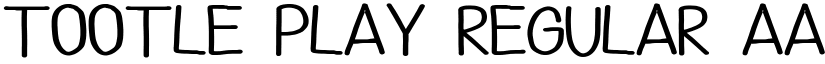 Tootle Play regular font