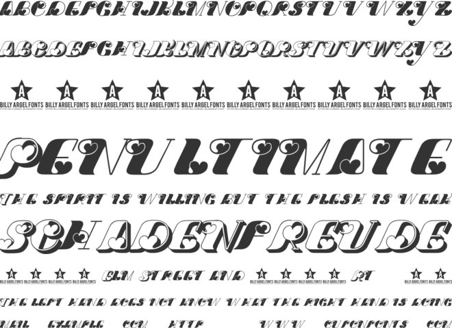 Dove Love font preview