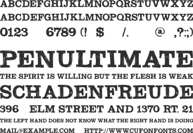 DK Southwark font preview