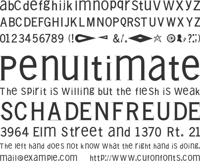 VollkegelSerif font preview