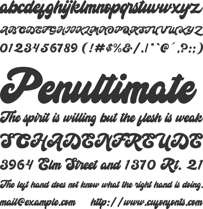 Hi Monday font preview