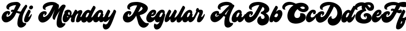 Hi Monday Regular font