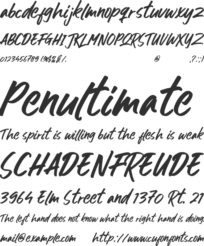 Get Lost! font preview