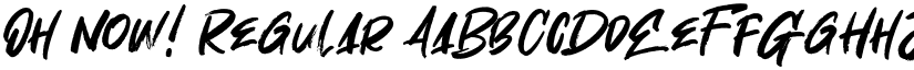 Oh Now! Regular font