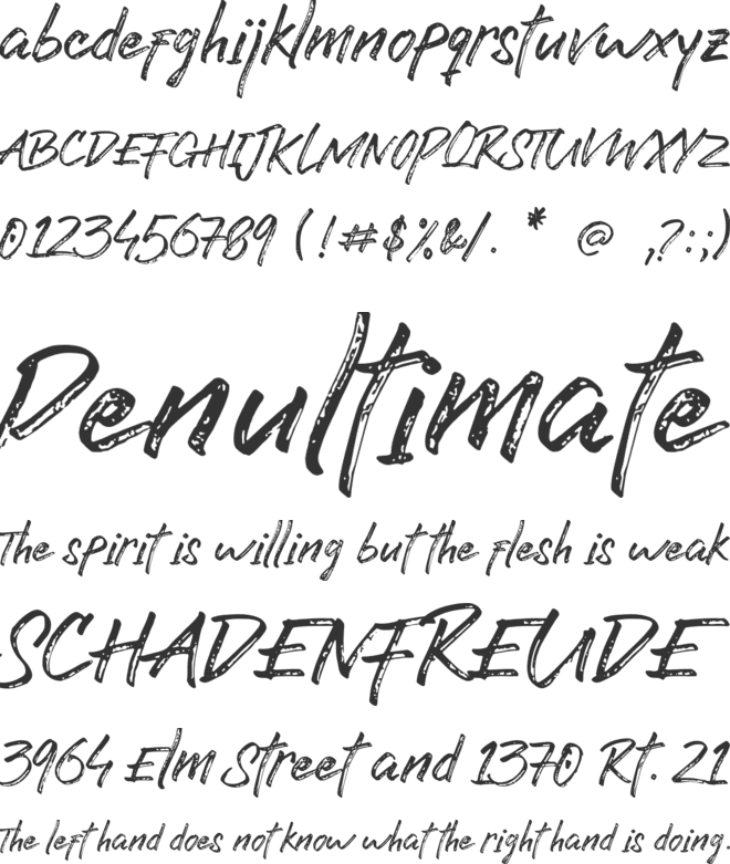 Lost Rock font preview