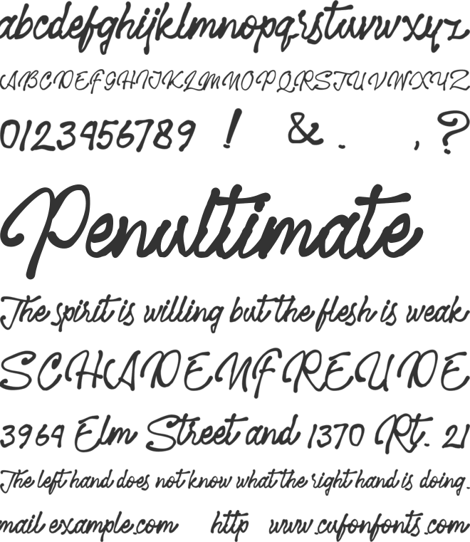 Hero Polpen font preview