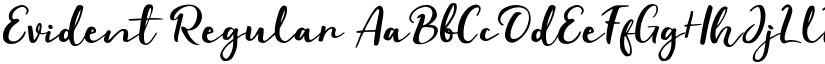 Evident Regular font