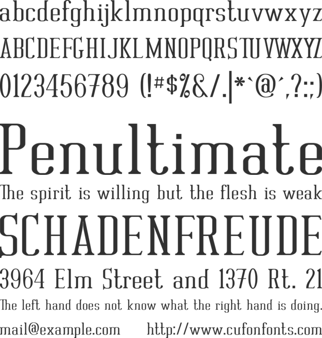 Rutager font preview