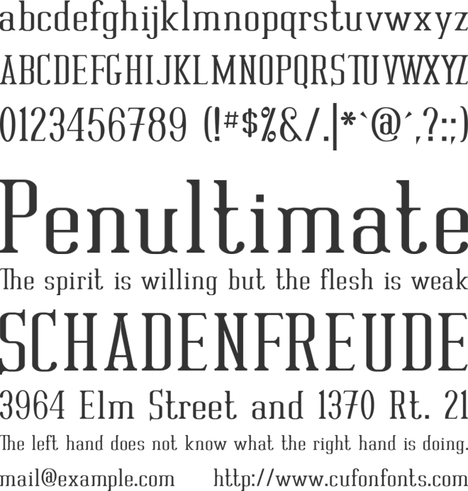 Rutager font preview