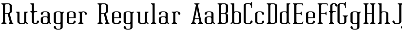 Rutager Regular font