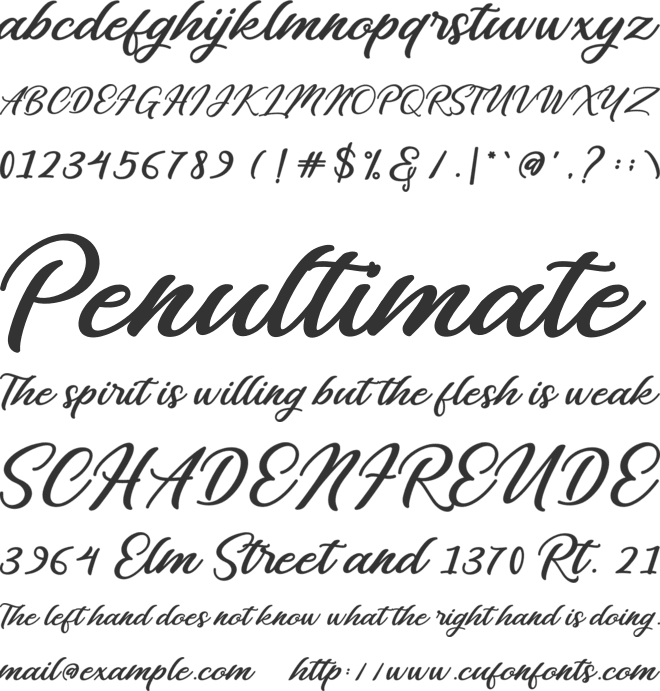 hilland font preview