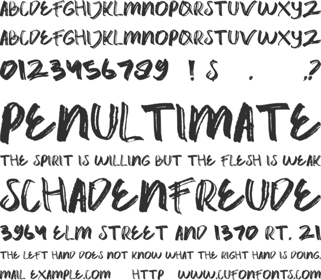 catrock font preview