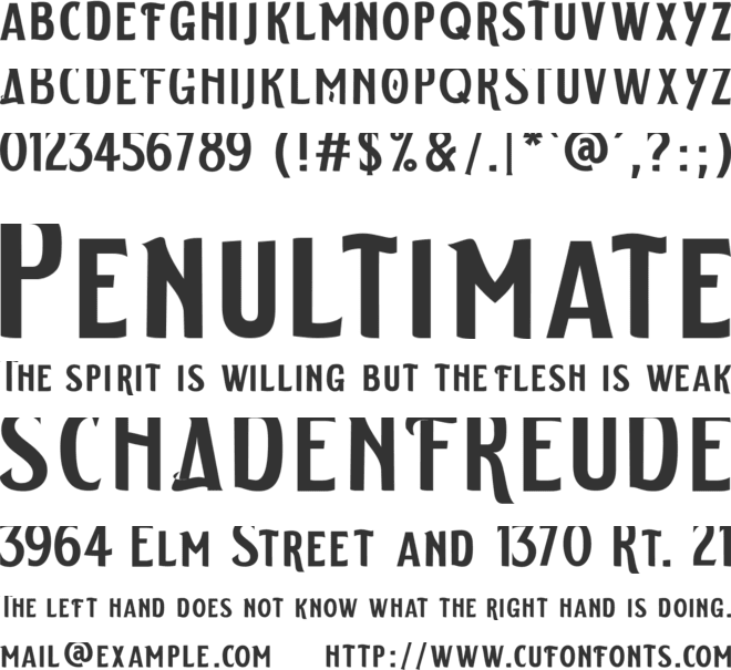 ELDERWEISS font preview