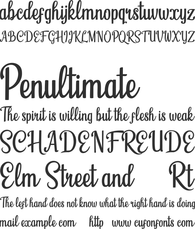 Humble Cafe font preview