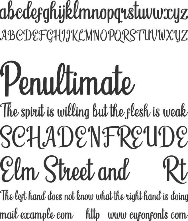 Humble Cafe font preview