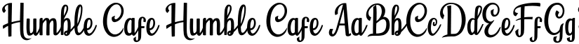 Humble Cafe Humble Cafe font