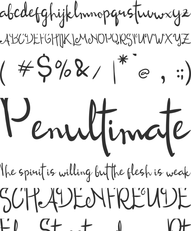 Roseline font preview