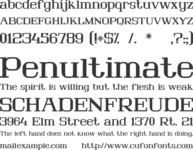 Lousitania font preview