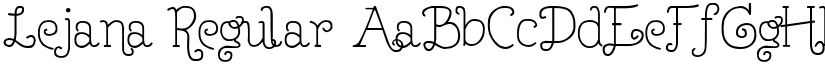Lejana Regular font