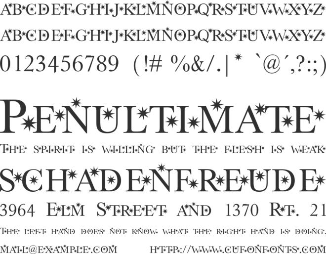 Star Hound font preview