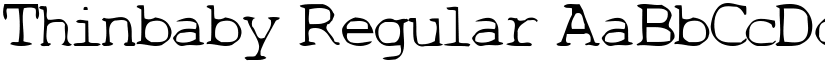 Thinbaby Regular font