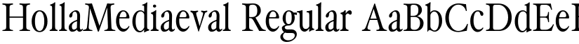 HollaMediaeval Regular font