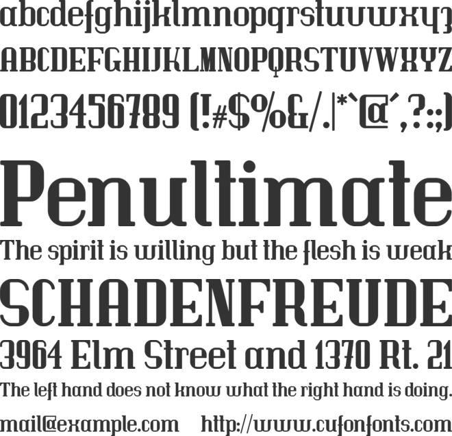 Immermann font preview
