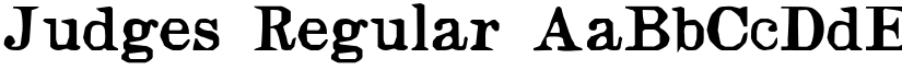 Judges Regular font