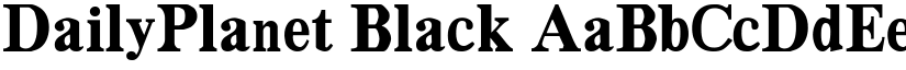 DailyPlanet Black font
