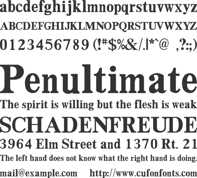 DailyPlanet font preview