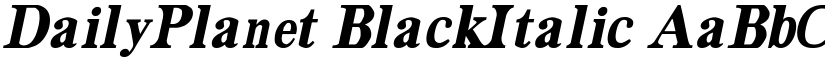 DailyPlanet BlackItalic font