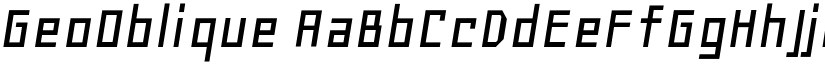 GeoOblique font