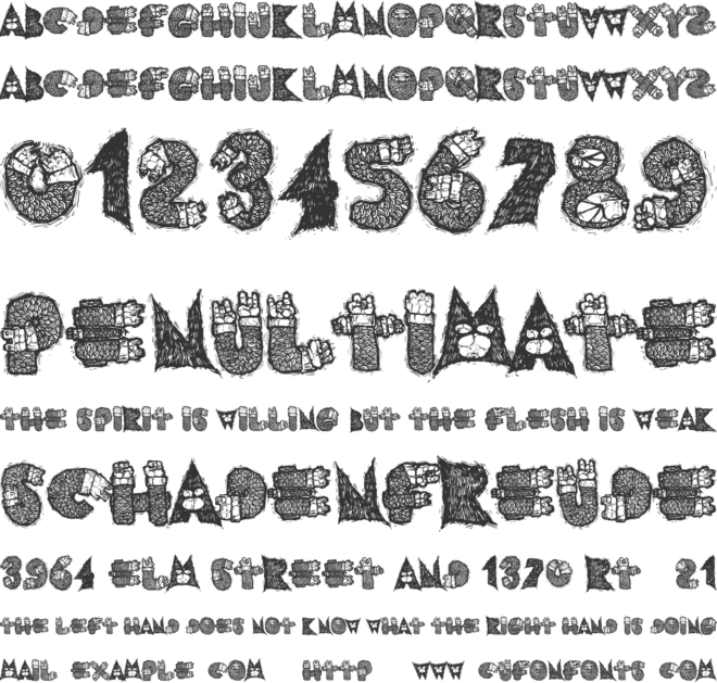 AIx Darbotzcumi font preview