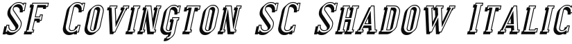 SF Covington SC Shadow Italic font