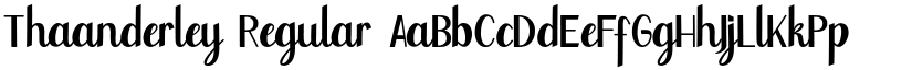 Thaanderley Regular font