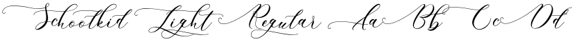 Schoolkid Light Regular font