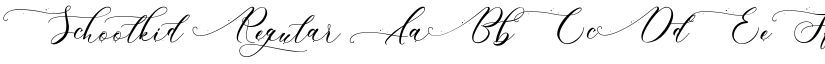 Schoolkid Regular font