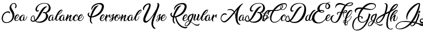 Sea Balance Personal Use Regular font
