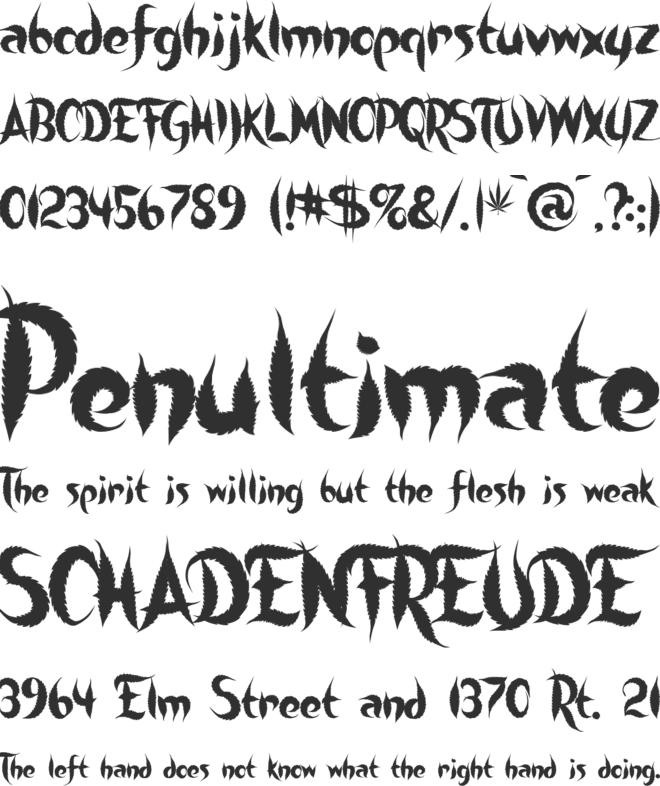 Sweet Leaf font preview