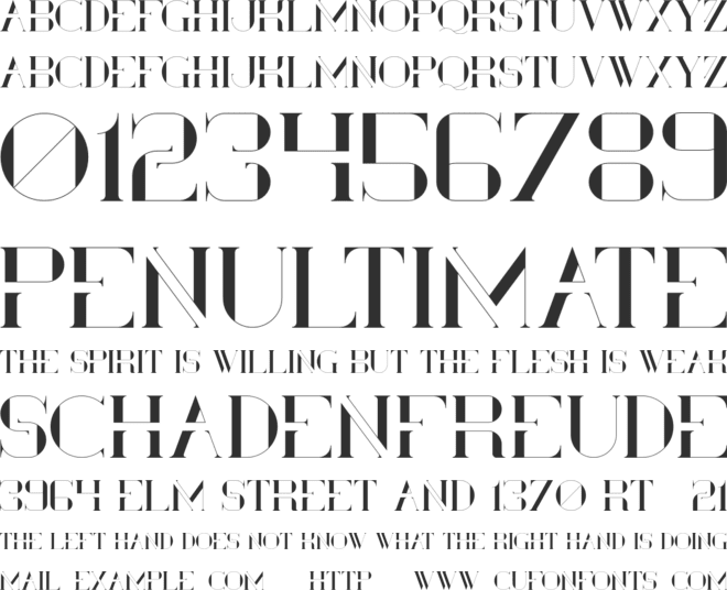 Ultimus font preview
