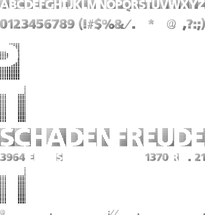 Black White Grids font preview