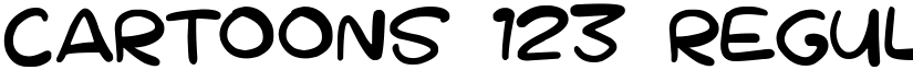 Cartoons 123 Regular font