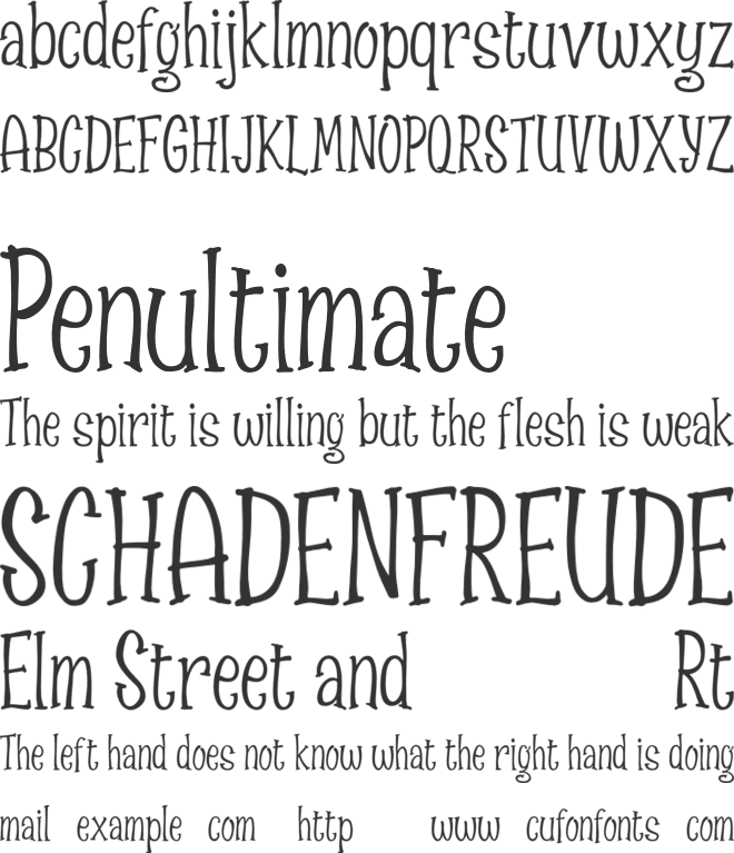 Spizzella Free font preview