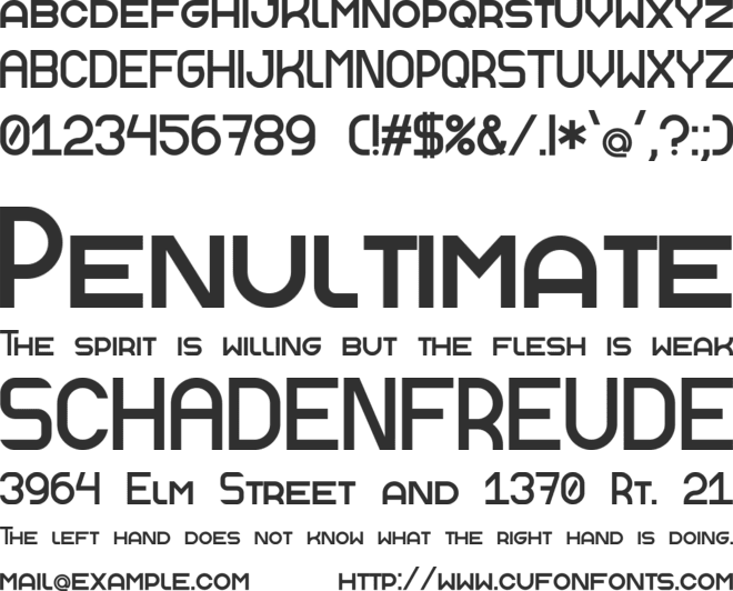 Anderson font preview