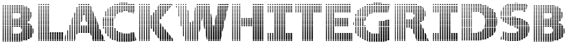 BlackWhiteGridsB font