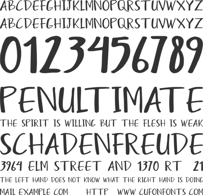 Humayra font preview