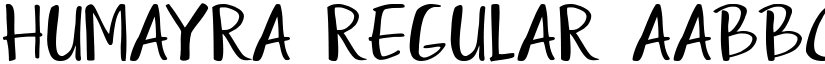 Humayra Regular font