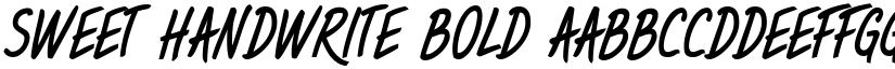 Sweet Handwrite Bold font