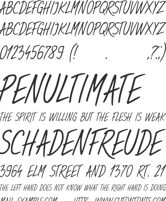Sweet Handwrite font preview