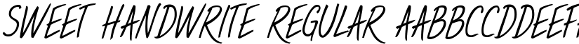 Sweet Handwrite Regular font